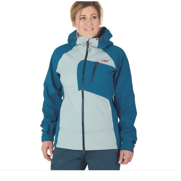 Outdoor Research Jackets & Blazers - Outdoor Research Skyward II AscentShell Jacket Womens Small Blue Hooded Gorpcore
